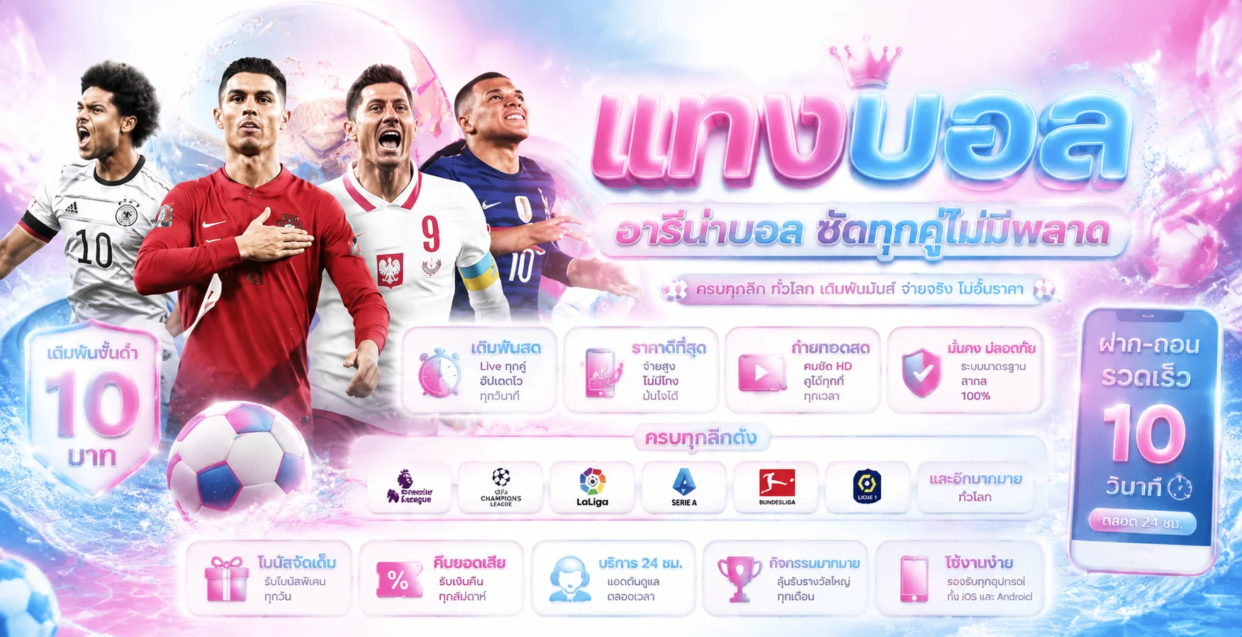แทงบอลออนไลน์ OMG555 ราคาน้ำดี ผลบอลสดทุกลีก พรีเมียร์ลีก UCL